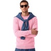 image:imageCOOFANDY Mens Crewneck Sweater Casual Knit Long Sleeve Lightweight PulloverPink