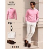 image:imageCOOFANDY Mens Crewneck Sweater Casual Knit Long Sleeve Lightweight PulloverPink