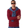 image:imageCOOFANDY Mens Crewneck Sweater Casual Knit Long Sleeve Lightweight PulloverRed
