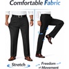 image:imageCOOFANDY Mens Dress Pants Classic Fit Flat Front Business Casual SlacksBlack
