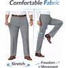image:imageCOOFANDY Mens Dress Pants Classic Fit Flat Front Business Casual SlacksDark Grey