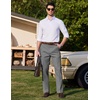 image:imageCOOFANDY Mens Dress Pants Classic Fit Flat Front Business Casual SlacksDark Grey
