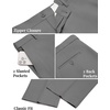 image:imageCOOFANDY Mens Dress Pants Classic Fit Flat Front Business Casual SlacksDark Grey