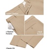 image:imageCOOFANDY Mens Dress Pants Classic Fit Flat Front Business Casual SlacksKhaki