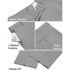 image:imageCOOFANDY Mens Dress Pants Classic Fit Flat Front Business Casual SlacksLight Grey