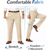 image:imageCOOFANDY Mens Dress Pants Classic Fit Flat Front Business Casual SlacksLight Khaki