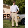 image:imageCOOFANDY Mens Dress Pants Classic Fit Flat Front Business Casual SlacksLight Khaki