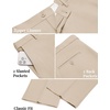 image:imageCOOFANDY Mens Dress Pants Classic Fit Flat Front Business Casual SlacksLight Khaki