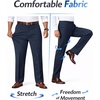 image:imageCOOFANDY Mens Dress Pants Classic Fit Flat Front Business Casual SlacksMidnight Blue