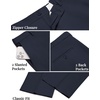 image:imageCOOFANDY Mens Dress Pants Classic Fit Flat Front Business Casual SlacksMidnight Blue