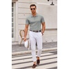 image:imageCOOFANDY Mens Knit Polo Shirts Casual Short Sleeve Button Down Polo ShirtGrey