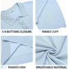 image:imageCOOFANDY Mens Knit Polo Shirts Casual Short Sleeve Button Down Polo ShirtLight Blue