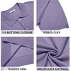 image:imageCOOFANDY Mens Knit Polo Shirts Casual Short Sleeve Button Down Polo ShirtLight Purple