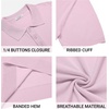 image:imageCOOFANDY Mens Knit Polo Shirts Casual Short Sleeve Button Down Polo ShirtPink
