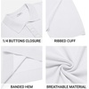 image:imageCOOFANDY Mens Knit Polo Shirts Casual Short Sleeve Button Down Polo ShirtWhite