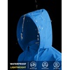 image:imageCOOFANDY Mens Light Rain Jacket Packable Waterproof Raincoat WindbreakerBlue