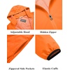 image:imageCOOFANDY Mens Light Rain Jacket Packable Waterproof Raincoat WindbreakerOrange