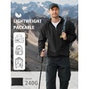 image:imageCOOFANDY Mens Light Rain Jacket Packable Waterproof Raincoat WindbreakerSolid Black