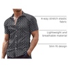 image:imageCOOFANDY Mens Muscle Fit Dress Shirts WrinkleFree Short Sleeve Casual Button Down ShirtWhite Flowerblack