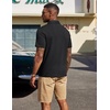 image:imageCOOFANDY Mens Polo Shirts Short Sleeve Casual Summer Polo Tee Collared Tops01black