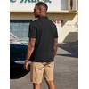 image:imageCOOFANDY Mens Polo Shirts Short Sleeve Casual Summer Polo Tee Collared Tops02black Solid