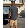 image:imageCOOFANDY Mens Polo Shirts Short Sleeve Casual Summer Polo Tee Collared TopsDark Grey