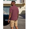 image:imageCOOFANDY Mens Polo Shirts Short Sleeve Casual Summer Polo Tee Collared TopsDark Red
