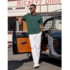 image:imageCOOFANDY Mens Polo Shirts Short Sleeve Casual Summer Polo Tee Collared TopsGreen