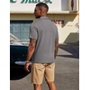 image:imageCOOFANDY Mens Polo Shirts Short Sleeve Casual Summer Polo Tee Collared TopsGrey