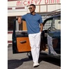 image:imageCOOFANDY Mens Polo Shirts Short Sleeve Casual Summer Polo Tee Collared TopsNavy Blue