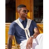 image:imageCOOFANDY Mens Polo Shirts Short Sleeve Casual Summer Polo Tee Collared TopsNavy Bluenew