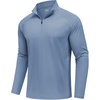 image:imageCOOFANDY Mens Quarter Zip Pullover Athletic Running Shirts Long SleeveDusty Blue