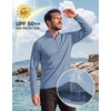 image:imageCOOFANDY Mens Quarter Zip Pullover Athletic Running Shirts Long SleeveDusty Blue