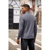 image:imageCOOFANDY Mens Quarter Zip Pullover Contrast Collar Corduroy SweatshirtMedium Gray  Brown