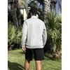 image:imageCOOFANDY Mens Quarter Zip Pullover Mock Neck Sweaters Men Golf SweatshirtAsh Heather