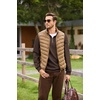 image:imageCOOFANDY Mens Quarter Zip Pullover Mock Neck Sweaters Men Golf SweatshirtCocoa Brown