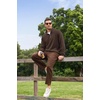 image:imageCOOFANDY Mens Quarter Zip Pullover Mock Neck Sweaters Men Golf SweatshirtCocoa Brown