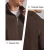 image:imageCOOFANDY Mens Quarter Zip Pullover Mock Neck Sweaters Men Golf SweatshirtCocoa Brown