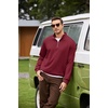 image:imageCOOFANDY Mens Quarter Zip Pullover Mock Neck Sweaters Men Golf SweatshirtWine Red