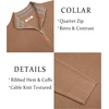 image:imageCOOFANDY Mens Quarter Zip Pullover Sweater Casual Mock Neck Knit PoloKhaki