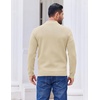 image:imageCOOFANDY Mens Quarter Zip Sweater Casual Lightweight Knit Pullover SweaterBeige