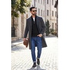 image:imageCOOFANDY Mens Quarter Zip Sweater Casual Lightweight Knit Pullover SweaterBlack