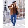 image:imageCOOFANDY Mens Quarter Zip Sweater Casual Lightweight Knit Pullover SweaterBrown