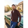image:imageCOOFANDY Mens Quarter Zip Sweater Casual Lightweight Knit Pullover SweaterDark Brown