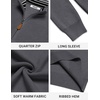 image:imageCOOFANDY Mens Quarter Zip Sweater Casual Lightweight Knit Pullover SweaterDark Gray