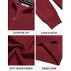 image:imageCOOFANDY Mens Quarter Zip Sweater Casual Lightweight Knit Pullover SweaterDark Red