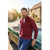 image:imageCOOFANDY Mens Quarter Zip Sweater Casual Lightweight Knit Pullover SweaterDark Red
