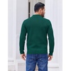 image:imageCOOFANDY Mens Quarter Zip Sweater Casual Lightweight Knit Pullover SweaterGreen