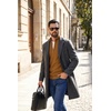 image:imageCOOFANDY Mens Quarter Zip Sweater Casual Lightweight Knit Pullover SweaterLight Brown