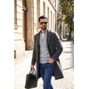 image:imageCOOFANDY Mens Quarter Zip Sweater Casual Lightweight Knit Pullover SweaterLight Gray